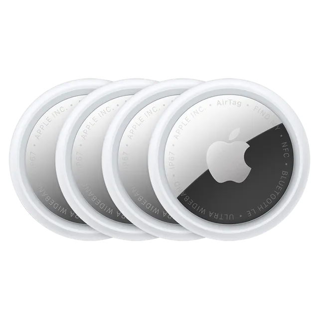 Apple AirTag 2nd Generation for iOS (NFC Tap For Lost Mode, Pack of 4, White)