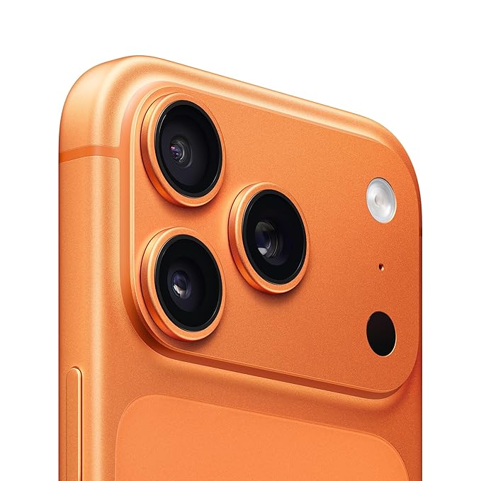 Apple iPhone 17 Pro 512 GB: 15.93 cm (6.3″) Display with Promotion up to 120Hz, A19 Pro Chip, Breakthrough Battery Life, Pro Fusion Camera System with Center Stage Front Camera; Cosmic Orange